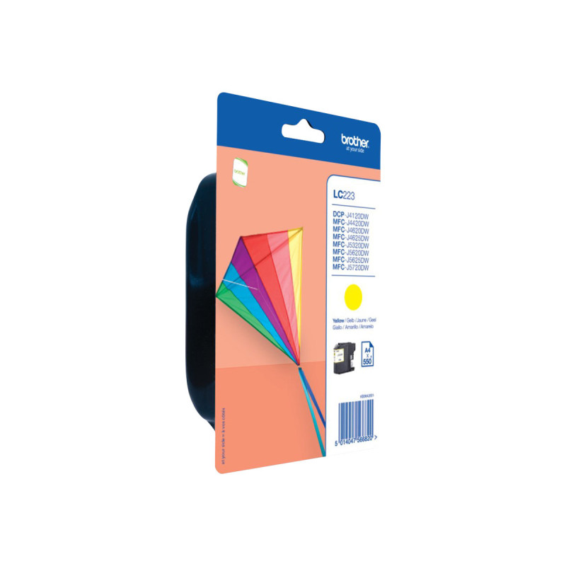 Brother LC223YBP - Amarillo - original - blíster - cartucho de tinta -