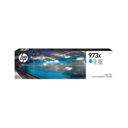 HP 973X - Alto rendimiento - cián - original - PageWide - cartucho de