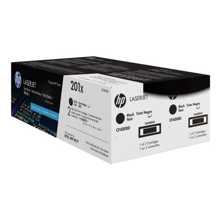 HP 201X - Paquete de 2 - Alto rendimiento - negro - original - LaserJe