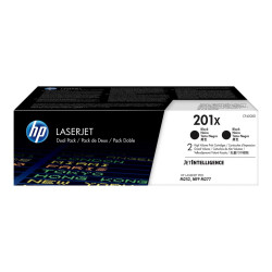 HP 201X - Paquete de 2 - Alto rendimiento - negro - original - LaserJe