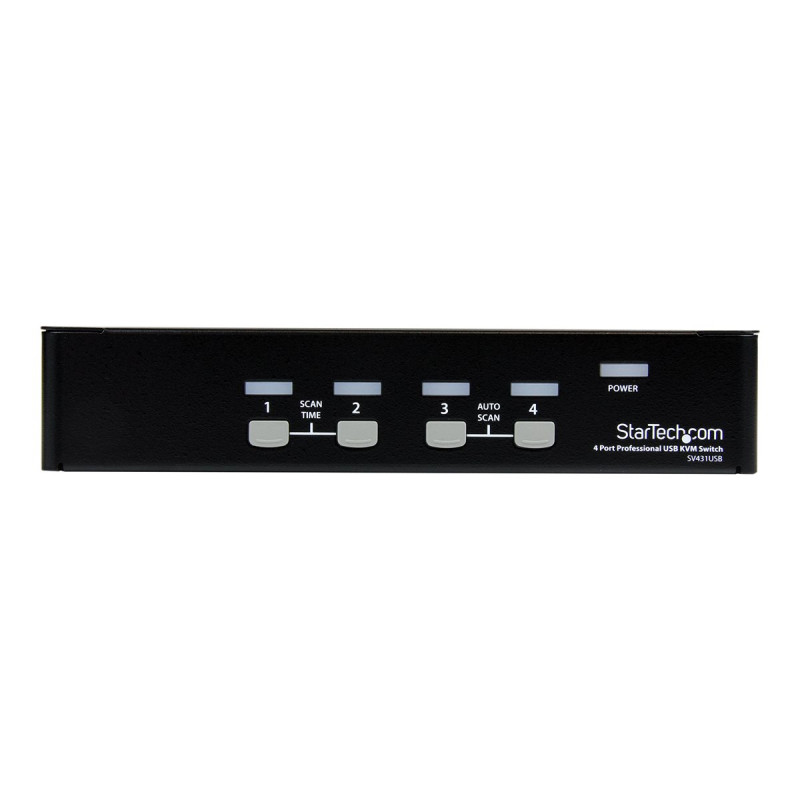 StarTech.com Conmutador Switch Profesional KVM 4 Puertos Vídeo VGA - U
