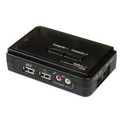 StarTech.com Juego Conmutador KVM 2 puertos todo incluido - USB - Audi