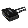 StarTech.com Switch Conmutador KVM de Cable con 2 Puertos VGA USB Alim