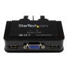 StarTech.com Switch Conmutador KVM de Cable con 2 Puertos VGA USB Alim