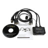 StarTech.com Switch Conmutador KVM de Cable con 2 Puertos VGA USB Alim