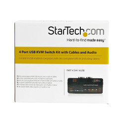 StarTech.com Juego de Conmutador Switch KVM 4 Puertos Vídeo VGA USB 2.