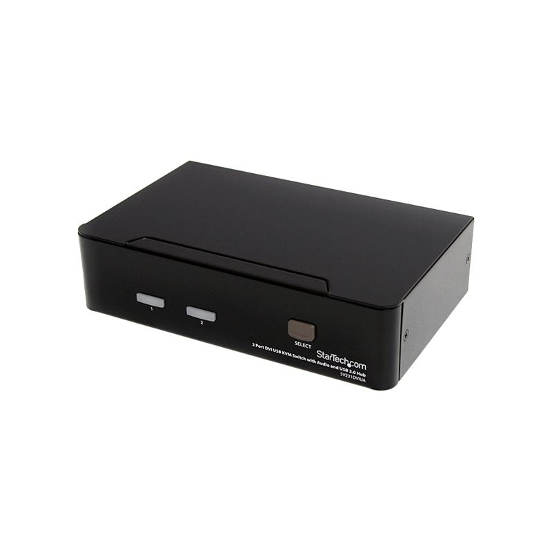 StarTech.com Conmutador Switch KVM - 2 puertos - USB 2.0 - Audio y Vid