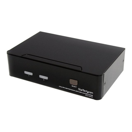 StarTech.com Conmutador Switch KVM - 2 puertos - USB 2.0 - Audio y Vid