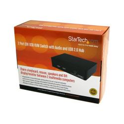 StarTech.com Conmutador Switch KVM - 2 puertos - USB 2.0 - Audio y Vid
