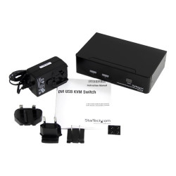 StarTech.com Conmutador Switch KVM - 2 puertos - USB 2.0 - Audio y Vid