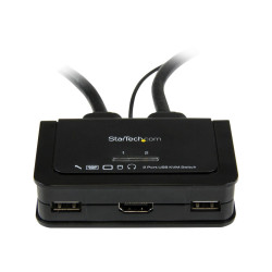 StarTech.com Conmutador Switch KVM 2 puertos HDMI USB Audio Mini Jack