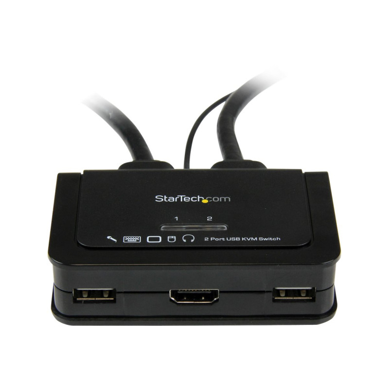 StarTech.com Conmutador Switch KVM 2 puertos HDMI USB Audio Mini Jack