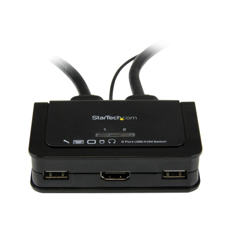 StarTech.com Conmutador Switch KVM 2 puertos HDMI USB Audio Mini Jack