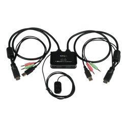 StarTech.com Conmutador Switch KVM 2 puertos HDMI USB Audio Mini Jack