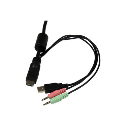 StarTech.com Conmutador Switch KVM 2 puertos HDMI USB Audio Mini Jack