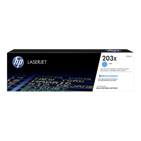 HP 203X - Alto rendimiento - cián - original - LaserJet - cartucho de