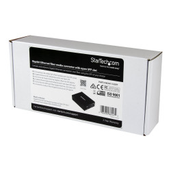 Startech Conversor de Medios Ethernet Gigabit a Fibra con SFP abierto