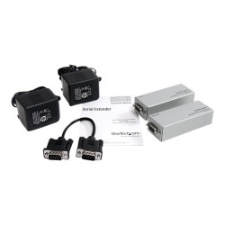 StarTech.com Extensor de 1 Puerto Serie Serial RS232 DB9 por Cable Cat