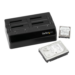 StarTech.com 4-Bay USB 3.0 to SATA Hard Drive Docking Station, USB Har