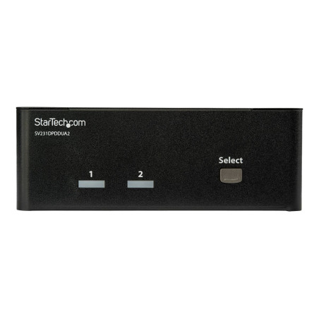 StarTech.com Switch Conmutador KVM de 2 Puertos DisplayPort - 4K 60Hz