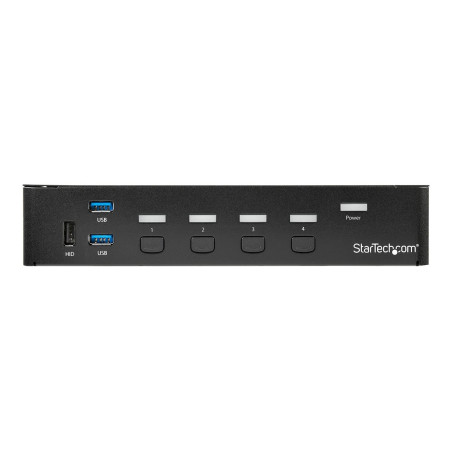 Startech Switch Conmutador KVM de 4 Puertos DisplayPort 4K con Hub USB