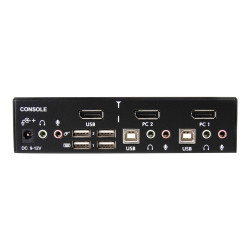 StarTech.com Conmutador Switch Profesional KVM 2 Puertos Vídeo Display