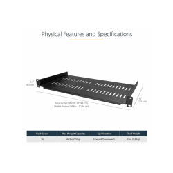 StarTech.com Bandeja Estante Ventilado de 1U para Armario Rack de Serv