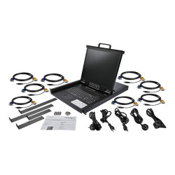 StarTech.com Consola KVM de 8 puertos para Montaje en Rack - Teclado Q