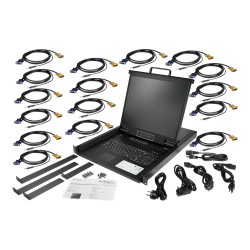 StarTech.com Consola KVM de 16 puertos para Montaje en Rack - Teclado