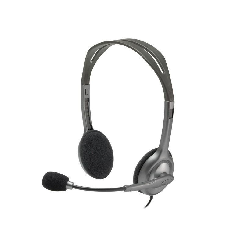 Auriculares Logitech H110/ con Micrófono/ Jack 3.5/ Plateados