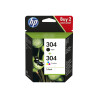 HP 304 - Paquete de 2 - negro pigmentado, color (cian, magenta, amaril