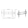 Soporte de pared para pantalla - de alta resistencia - se adapta a pan