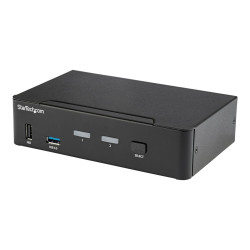 StarTech.com Switch Conmutador KVM DisplayPort de 2 Puertos - 4K 60Hz