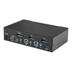 StarTech.com Switch Conmutador KVM DisplayPort de 2 Puertos - 4K 60Hz