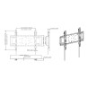 Soporte de pared para pantalla - de alta resistencia - se adapta a pan