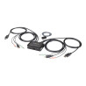 StarTech.com Switch KVM 2 Puertos DisplayPort - DP - con Cables de 1,2