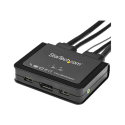 StarTech.com Switch KVM 2 Puertos DisplayPort - DP - con Cables de 1,2