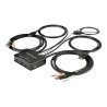 StarTech.com 2 Port HDMI KVM Switch, 4K 60Hz, Compact Dual Port UHD/Ul