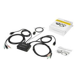 StarTech.com 2 Port HDMI KVM Switch, 4K 60Hz, Compact Dual Port UHD/Ul