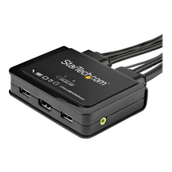 StarTech.com 2 Port HDMI KVM Switch, 4K 60Hz, Compact Dual Port UHD/Ul