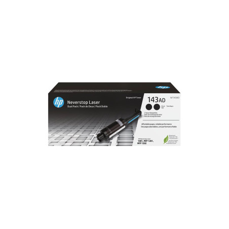 HP 143AD - Paquete de 2 - negro - recarga de tóner - para Neverstop 10