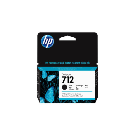 HP 712 - 38 ml - negro - original - DesignJet - cartucho de tinta - pa