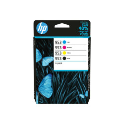 HP 953 - Paquete de 4 - negro, amarillo, cián, magenta - original - ca