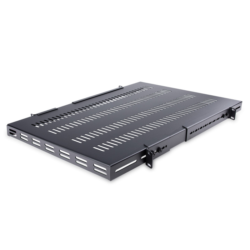 1U Adjustable Vented Rack Mount Shelf