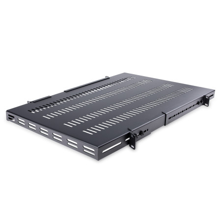 1U Adjustable Vented Rack Mount Shelf