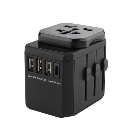 World Travel Adapter, 3 USB A