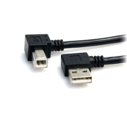 3 ft USB A to B Right Angle USB Cable