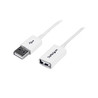 3m White USB 2.0 Extension Cable - M/F