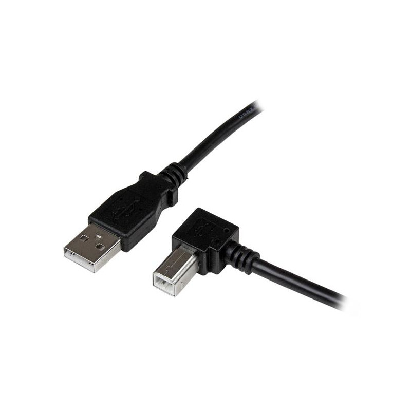 2m USB 2.0 A to Right Angle B Cable M/M