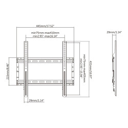 Soporte de pared para pantalla - se adapta a pantallas planas grandes